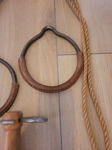 antique unique,  gymnastic trapeze set