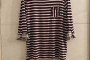 Principles burgundy striped top