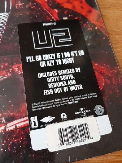 U2 I'll go crazy if I don't go crazy tonight  12" US IMPORT