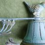 CAST IRON Wall Mount Hummingbird Welcome Bell Rustic Farm/Garden/Patio Door Decor Image 8