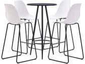 5 Piece Bar Set Plastic White