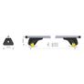 Nordrive Helio Silver Aluminium Aero Roof Bars For Audi A6 Avant 2011 Onwards, With Solid Roof Rails Image 2