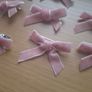 10 pink velvety hair ribbons Image 2