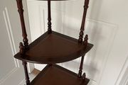 Antique Mahogany &amp; Leather Whatnot