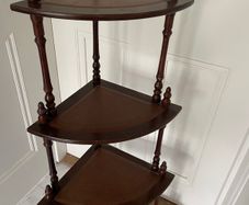 Antique Mahogany & Leather Whatnot