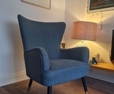 Stylish teal high back chair