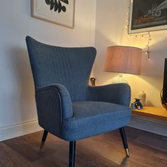 Stylish teal high back chair
