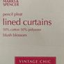 Pencil Pleat Lined Blush Blossom Curtains - Never Used Image 2