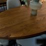 220cm Oval Oak Dining Table Ex Display Like New Image 4