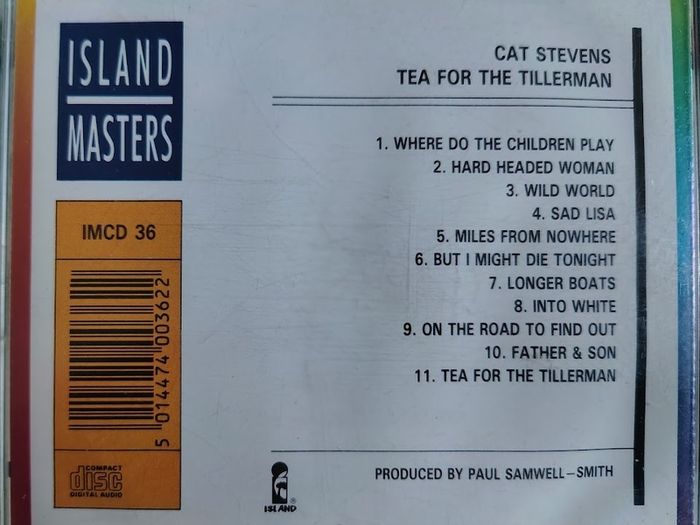 Cat Stevens - Tea For The Tillerman CD (1970) 90's Island Masters Reissue EX+