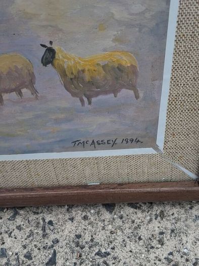 2 X Tom Mc Assey Oil On Board Original Irish Paintings