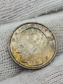 Belgium 1989 1 Frank Uncirculated Toned