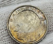 Belgium 1989 1 Frank Uncirculated Toned