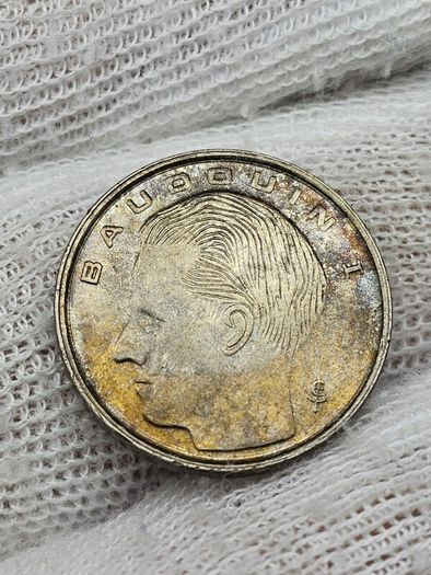 Belgium 1989 1 Frank Uncirculated Toned