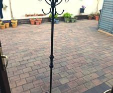 wrought iron coat rack