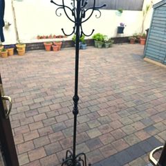 wrought iron coat rack
