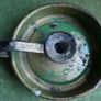 Vintage Green Enamel Candle Holder Image 2