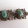 Vintage Egyptian silver tone scarab bracelet Image 4