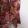 Long dress in red, orange, pink abstract floral pattern Image 3