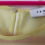Sandro Black and Yellow Mini Dress with Lace - Size 8 Image 4