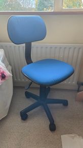Blue Adjustable Swivel Office Chair - Task Chair