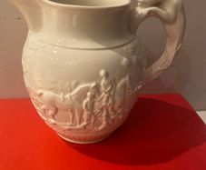 WEDGWOOD  of Etruria and Barlaston   7 inch hunting jug with hound handle
