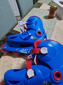 skating shoes and knee pads