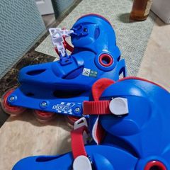 skating shoes and knee pads
