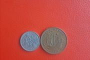 1963 British Sixpence and Halfpenny
