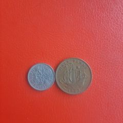 1963 British Sixpence and Halfpenny