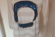 S.Oliver beige sequin top size UK14 EU42 Postage included