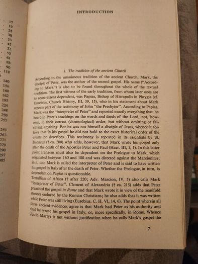 The Regensburg New Testament. The Gospel According To Mark. Version And Commentary By Joseph Schmid. 1968 Paperback In Good Condition.  See Photos For Same.