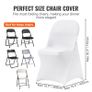 30 White Stretch Spandex Chair Covers - 30 PCS, Folding Kitchen Chairs Cover, Universal Washable Slipcovers Protector, Removable Chair Seat Covers, for Wedding Party Dining Room Banquet Event Image 2
