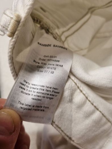 samsoe & samsoe new white jeans