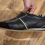 Mens Hugo Boss Leather Trainers Image 2