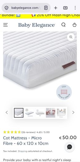 Cot mattress (Baby Elegance)