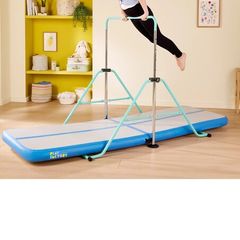 Air Track Inflatable Gymnastics Mat with Adjustable Bar & Pump