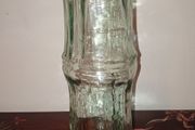 Collectable Bamboo Shaped Large Heavy Vase Green Recycled Glass.