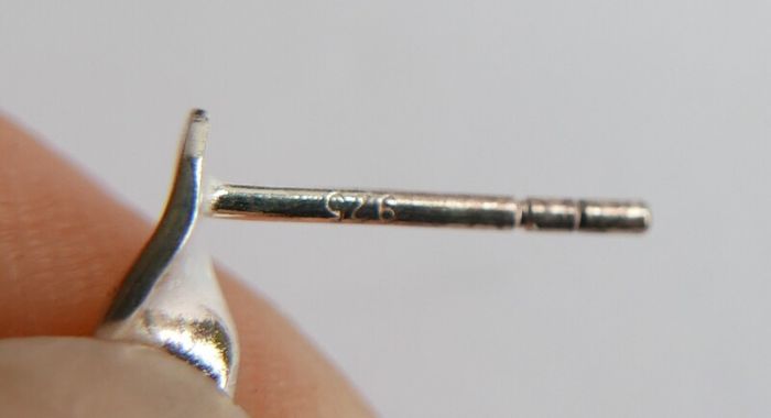 Vintage Sterling silver twist stud earrings