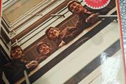 The Beatles, Blue and Red (Red Vinyl) compilation LPs, priced individually.