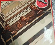 The Beatles, Blue and Red (Red Vinyl) compilation LPs, priced individually.