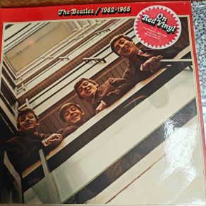 The Beatles, Blue and Red (Red Vinyl) compilation LPs, priced individually.