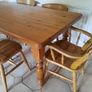 Farmhouse Antique Pine Table & Chairs Image 2