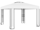Gazebo with Double Roof 3x3 m White