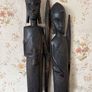 African Statue Ebony Carved Wood Figure Vintage Sculpture Statues Image 2