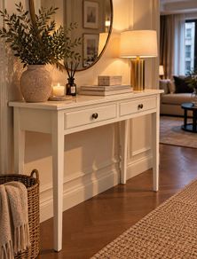 Elegant Cream Console Table Newly Refurbished