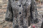 1950s style animal print Faux Fur jacket