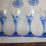 Set of 8 Vintage Bormioli Rocco Zaffiro talian Wine Glasses Indigo Stem Image 5