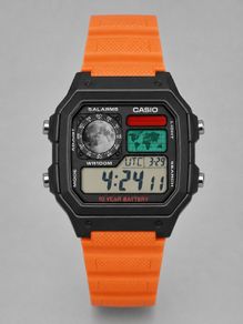 New Casio Royale AE1200 Mod - Custom Moon Space Theme - Black and Orange