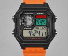 New Casio Royale AE1200 Mod - Custom Moon Space Theme - Black and Orange